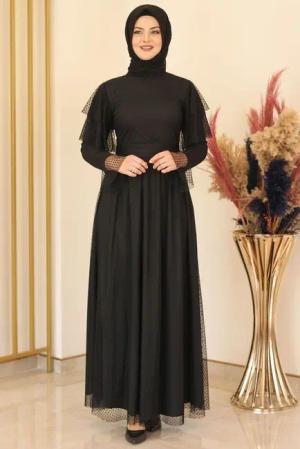 Modavitrini Tüllkleid Abendkleid aus gepunktetem Tüll