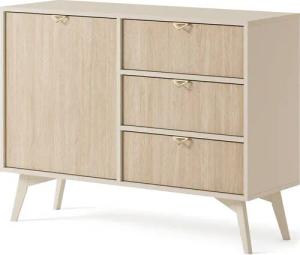 Lomadox Kommode FAREHAM-160, 106cm breit, sandfarben,