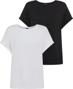 Laura Scott CURVE T-Shirt, (2 tlg.), mit modischem Ärmelaufschlag - GROSSE GRÖSSEN