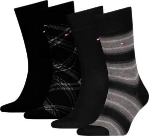 Tommy Hilfiger Socken "TH MEN SOCK 4P STRIPE & CHECK ECOM", (4er Pack)