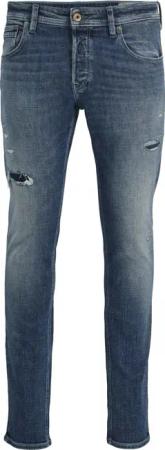 Jack & Jones Herren Jeans JJIGLENN JJCOLE - Low Waist - Slim Fit - Blau