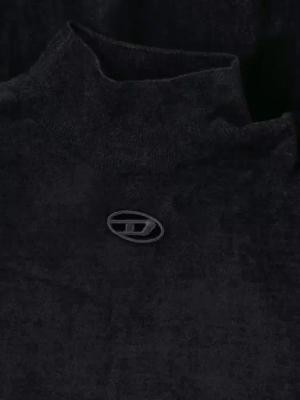 Diesel - Logo Midi Dress – Black - Größe S - schwarz