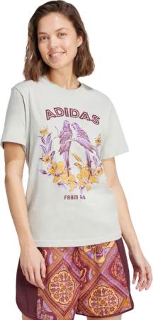 Adidas X Farm Graphic T-shirt Damen T-Shirts - Grau - Größe 36 - Baumwoll-Jersey