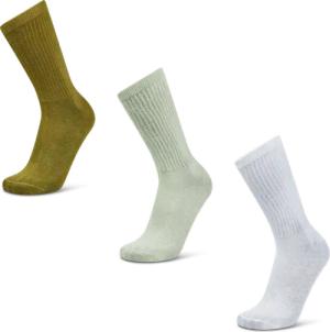 Sidestep Basic Crew 3 Pack Unisex Socken - Grün - Größe 35 - 38 - Baumwolle