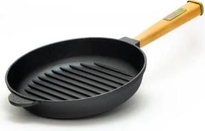 4BIG.fun Bratpfanne Ø26cm Grillpfanne Gusseisen Induktion