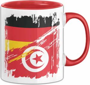 Trendation Tasse Türkei Deutschland Flagge Halb