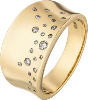 JOBO Diamantring, breit 585 Gold mit