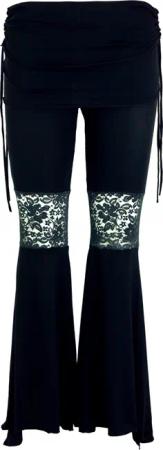 Guru-Shop Relaxhose Palazzohose mit Spitze, Goa