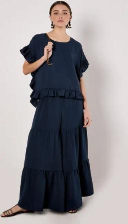 Apricot Stoffhose Abgenähte Hose, mit sehr