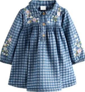 Next Hemdblusenkleid Langarmkleid mit Kragen (1-tlg)