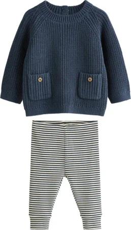 Next Strickpullover Baby Strickoberteil und Leggings