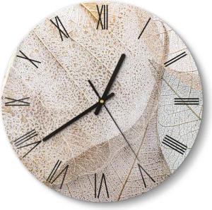 DEQORI Wanduhr 'Zarte Blattstrukturen' (Glas Glasuhr
