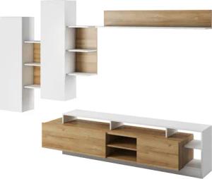 MOEBLO Wohnwand SET015, (Craft Eiche Gold