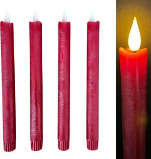 Online-Fuchs LED-Kerze 4 Stabkerzen im Metallic-Design