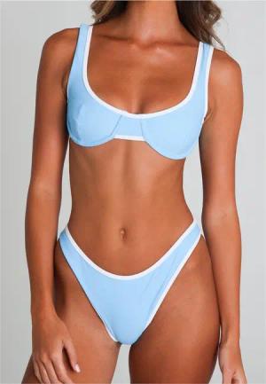 Moda Minx Bikini-Hose "Contrast Binding Fixed Brazilian Bikini Bottom", (1 St., Panty), mit angesagtem Kontrast-Design