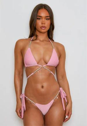 Moda Minx Bikini-Hose "Lumiere Seychelles", (1 St., Panty), mit Glitzersteinchen und Anhängern