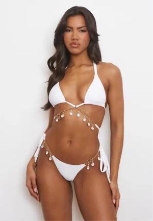 Moda Minx Bikini-Hose "Iris Droplet", (1 St., Panty), mit seitlicher Bindung und funkelnden Anhängern