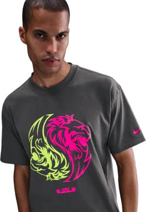 Nike LeBron Herren T-Shirts - Grau - Größe L - Baumwoll-Jersey