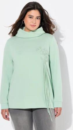 Ulla Popken Sweatshirt Sweatshirt Blüten Stehkragen