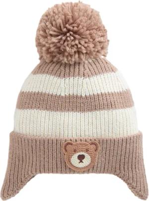 Next Beanie Gestreifte Bommelmütze Bär (1-St)