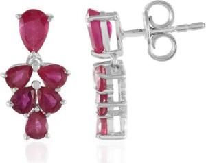 Cavill Ohrring-Set Madagaskar Rubin Sterling Silber