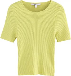 Next T-Shirt Geripptes Kurzarm-Oberteil mit Rundhalsausschnitt