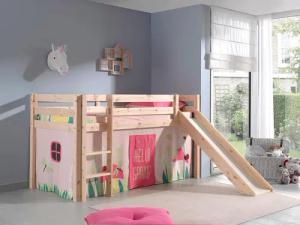 Vipack Hochbett Pino, Spielbett massiv Kiefer,