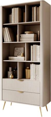 yourhouse24 Regal mit Schubladen LANTE beige/gold,