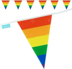 Goodymax Hängedekoration Wimpelkette 10 m Regenbogen
