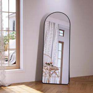 SONNI Wandspiegel 160x60 cm schwarzer Schminkspiegel