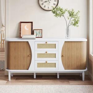 KLAM HOME Sideboard Rattankommode, Kommode mit