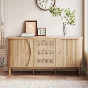 KLAM HOME Sideboard Rattankommode, Kommode mit