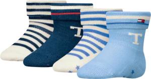 Tommy Hilfiger Socken "TH BABY SOCK 4P FOLD OVER STRIPE ECOM", (4er Pack)