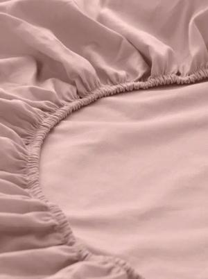 hessnatur Jersey Spannbettlaken aus Bio-Baumwolle - rosa - Größe 180x200 cm