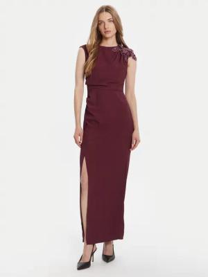 Rinascimento Abendkleid CFC0020094002 Dunkelrot Slim Fit