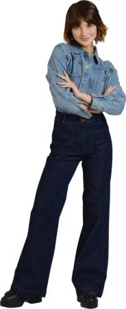Weite Jeans Damen F.A.M. Paris Fauve