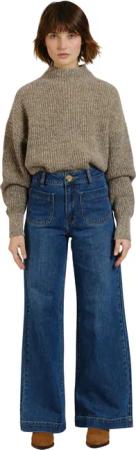 Weite Jeans Damen F.A.M. Paris Fauve