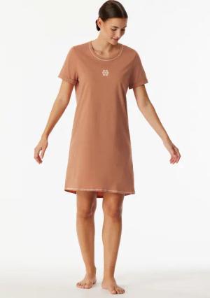 Sleepshirt kurzarm Schneeflocke rost - Casual Essentials 48
