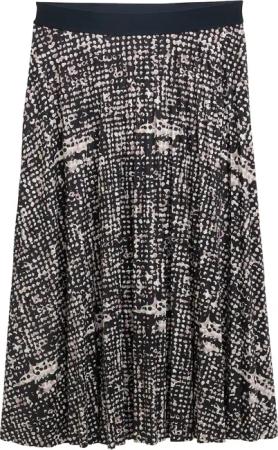 TOM TAILOR Damen Plissee Midi-Rock, blau, Uni, Gr. 44