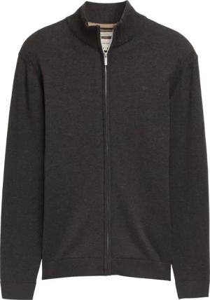 TOM TAILOR Herren Strickjacke aus Baumwolle, schwarz, Meliert, Gr. M