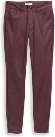 TOM TAILOR Damen TTLUCIE COATED SKINNY Jeans, rot, Uni, Gr. 32/30