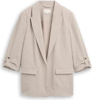 TOM TAILOR Damen Loose Fit Blazer, braun, Meliert, Gr. 34