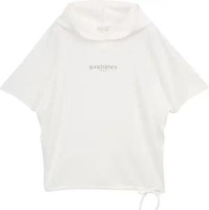 TOM TAILOR Damen T-Shirt mit Kapuze, weiß, Uni, Gr. XL
