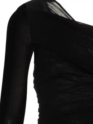 Saint Laurent - Draped Long Dress - Größe M - schwarz