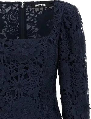 Rotate - '3D Lace Ls Mini' Dress - Größe 38 - blau