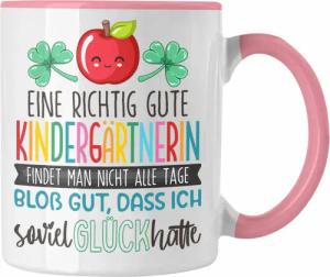 Trendation Tasse Kindergärtnerin Tasse Geschenk Dankeschön