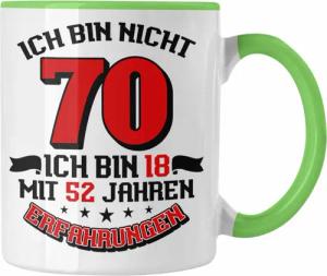 Trendation Tasse Tasse 70. Geburtstag Geschenkidee