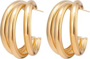RWEUOQ Ohrring-Set Frauen-Ohrringe, Triple Layer Hoop