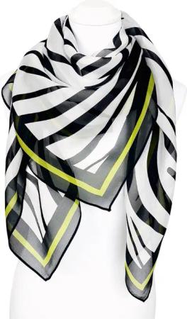 TINITEX Seidentuch Seidentuch Halstuch Zebra grün