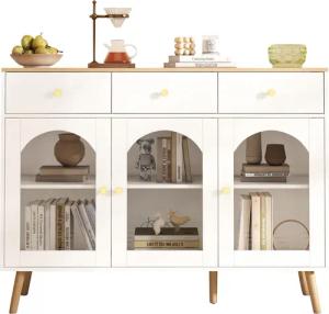 REDOM Sideboard Kommode Schrank mit Bogentüren